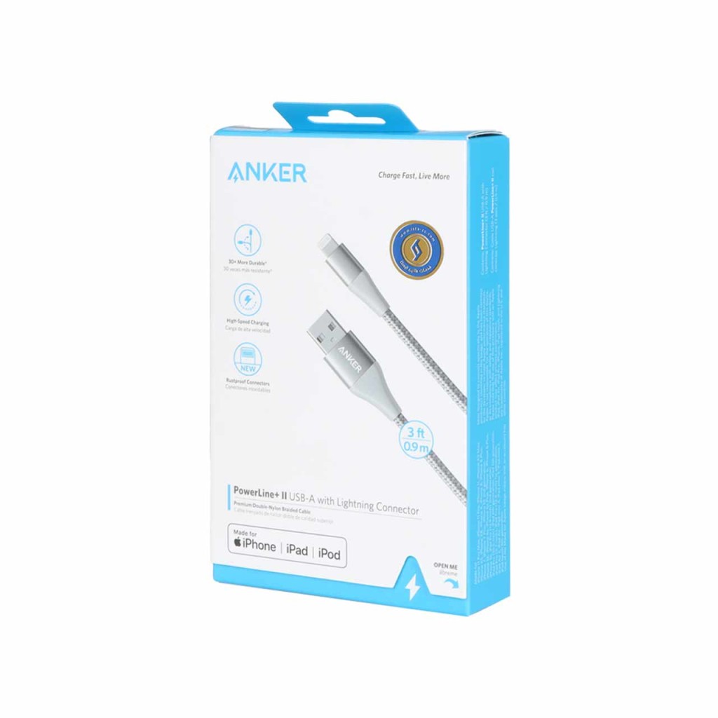 کابل شارژ انکر PowerLine+ II Lightning to USB مدل A8452