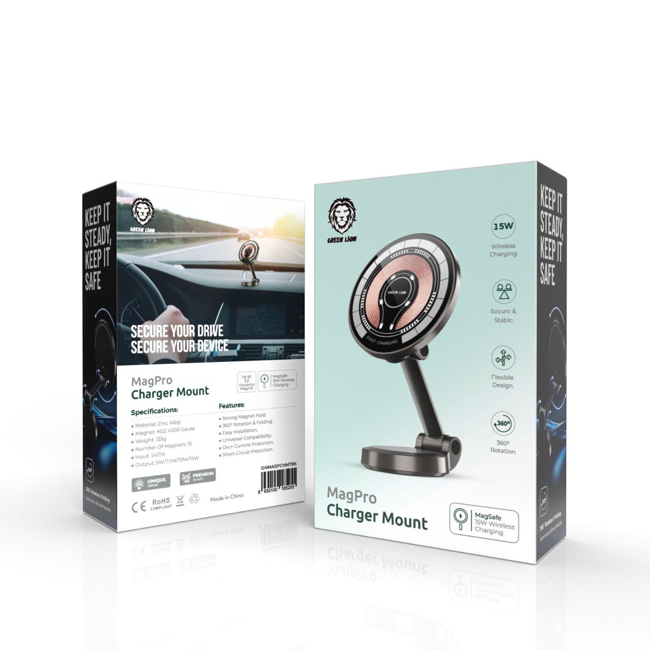 هلدر وپایه نگهدارنده و شارژر مگ پرو گرین لاین MagPro Charger Mount