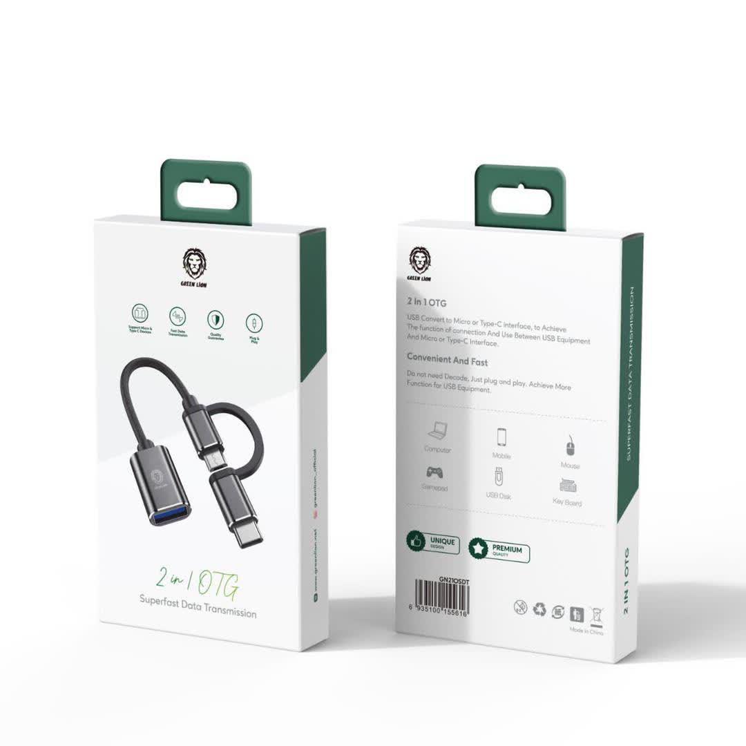 مبدل او تی جی 2IN1 گرین Green OTG 2IN1