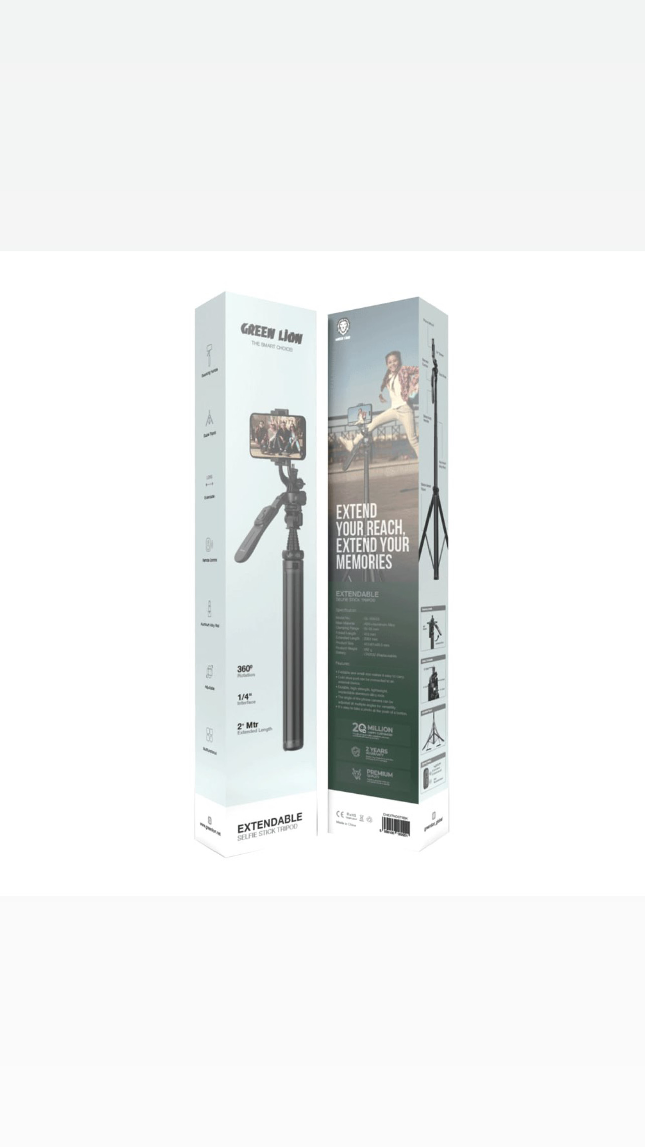 پایه مونوپاد قابل افزایش گرین Green Extendable Selfie Stick Tripod