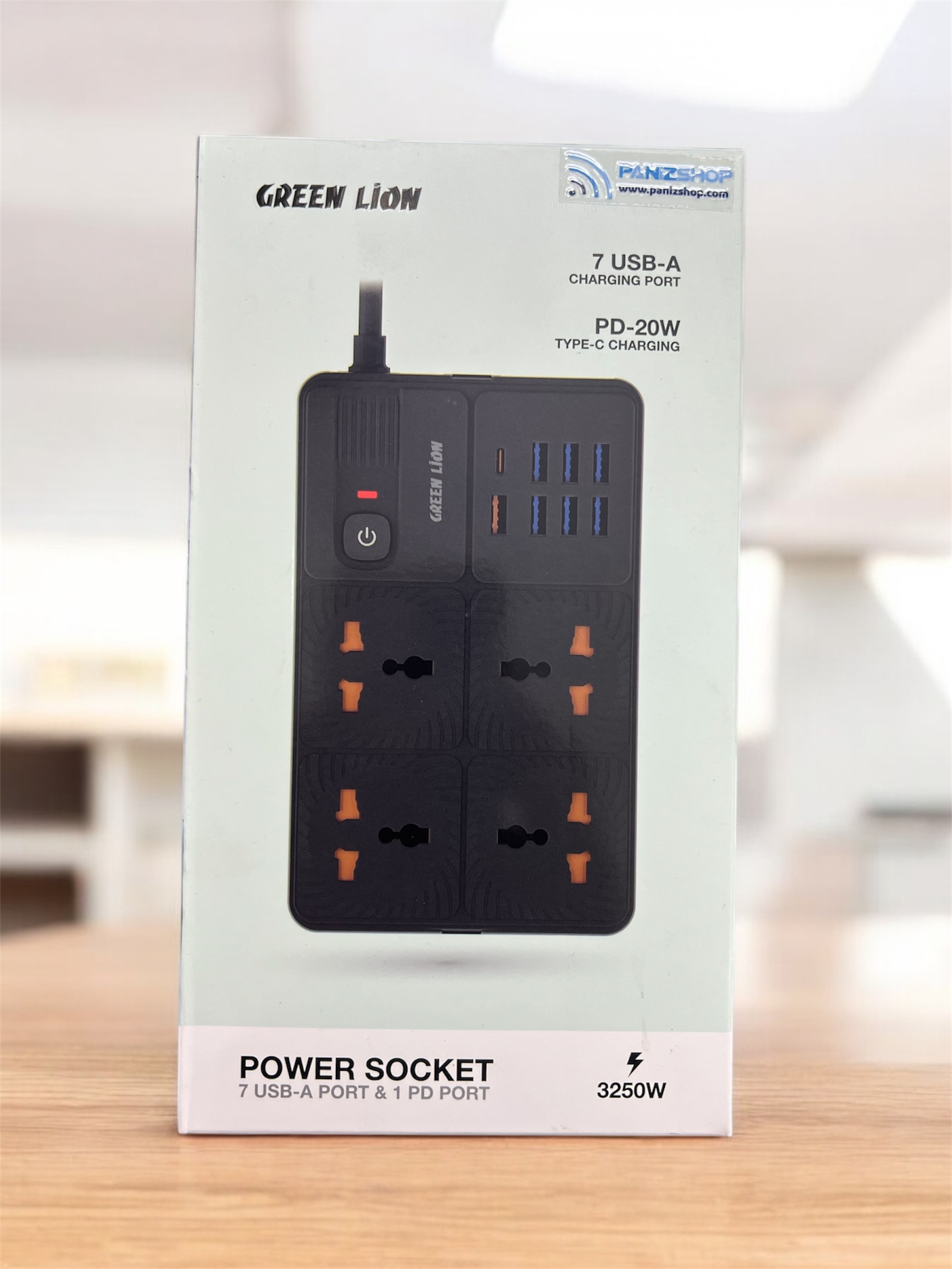چندراهی برق گرین GreenSocket 7 USB-A Port &amp; 1 PD Port
