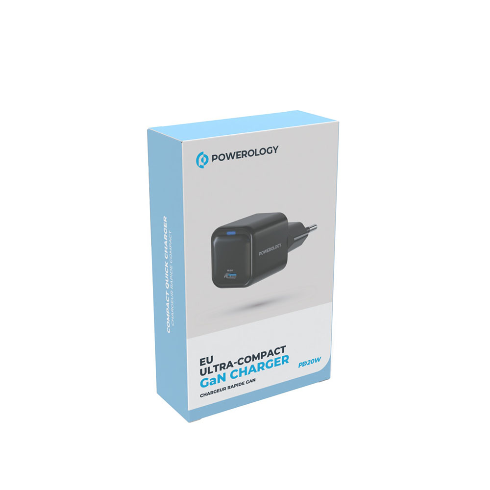 شارژر دیواری 20 وات پاورولوژی Powerology Ultra-Compact GaN Charger 20W