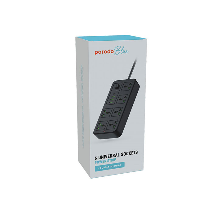 چند راهی برق و شارژر پرودو مدل 6Universal Sockets