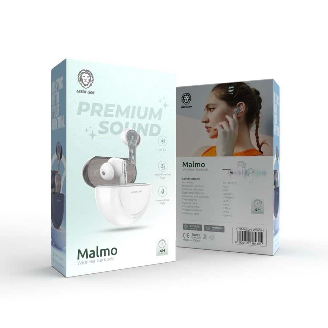 هندزفری بلوتوث مالمو گرین Green Malmo Wireless Earbuds