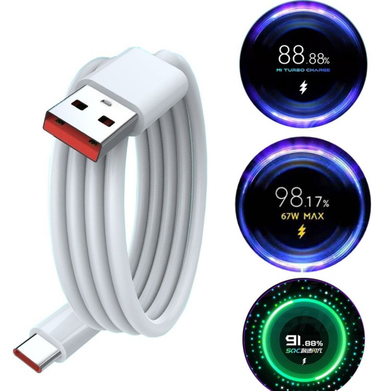 کابل شارژ USB-A به USB-C شیائومی مدل Fast Charge 67W طول 1 متر